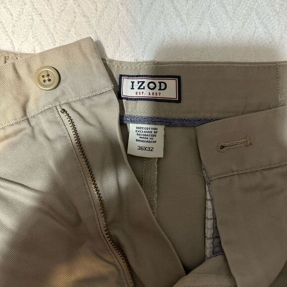 IZOD Mens Khakis 36x32 - Picture 1 of 3